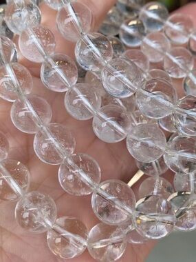 Clear Quartz Round 8mm Bead Bracelet High Quality